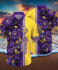 Minnesota Vikings NFL Flower Hawaiian Shirt For Men Women Great Gift For Real Fans