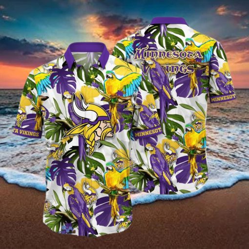 Minnesota Vikings NFL Flower Hawaiian Shirt Great Gift For Fans