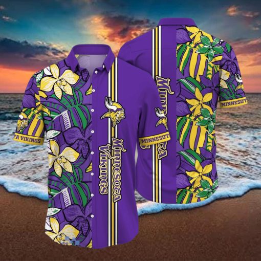 Minnesota Vikings NFL Flower Hawaiian Shirt Unique Gift For Fans