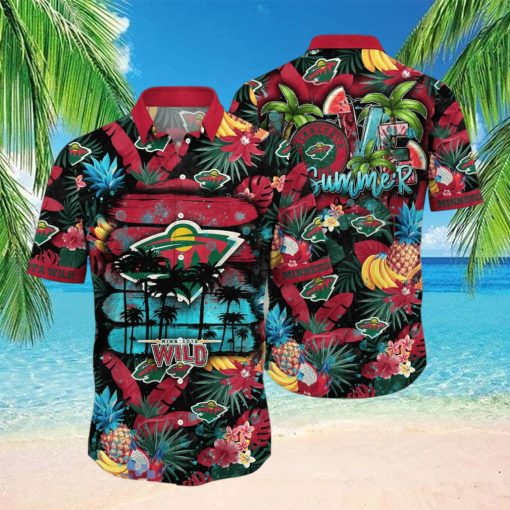 Minnesota Wild NHL Flower Hawaiian Shirt For Men Women Great Gift For Fans