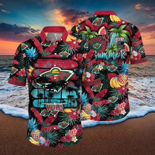 Minnesota Wild NHL Flower Hawaiian Shirt For Men Women Great Gift For Fans