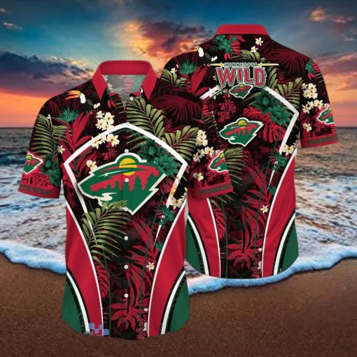 Minnesota Wild NHL Flower Hawaiian Shirt Special Gift For Men Women Fans