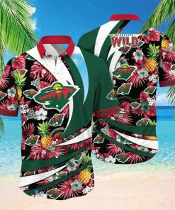 Minnesota Wild NHL Flower Hawaiian Shirt Style Gift For Men Women Fans