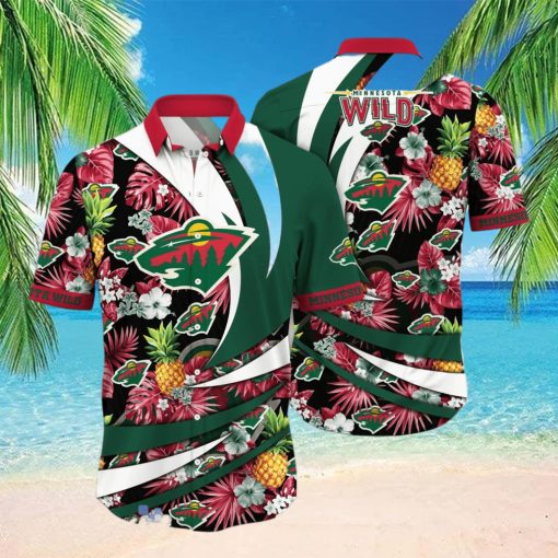 Minnesota Wild NHL Flower Hawaiian Shirt Style Gift For Men Women Fans