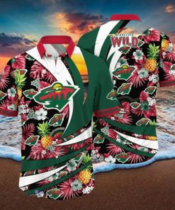 Minnesota Wild NHL Flower Hawaiian Shirt Style Gift For Men Women Fans