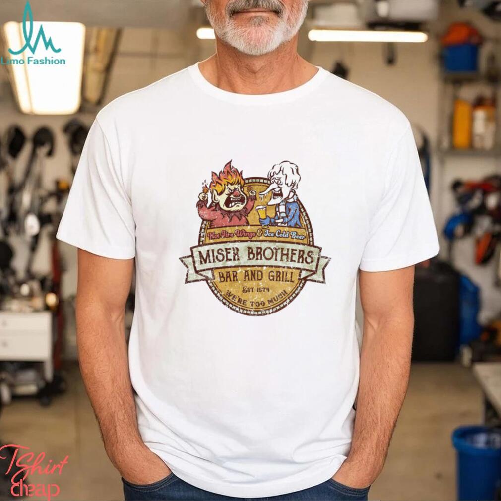 Miser Brothers Bar and Grill Hot Fire Wings and Ice Cold Beer logo shirt Miser Brothers Bar and Grill Hot Fire Wings and Ice Cold Beer logo shirt
