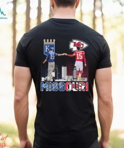 Missouri Kansas city Chiefs patrick mahomes and royals greinke skyline 2023 shirt