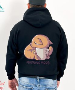 Morning mood cute cat with cup shirt