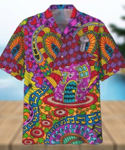 Music Hippie Colorful Hawaiian Shirts