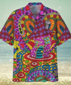 Music Hippie Colorful Hawaiian Shirts