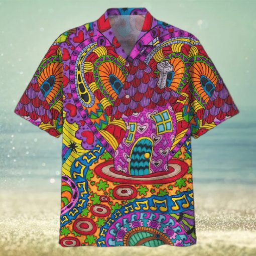 Music Hippie Colorful Hawaiian Shirts