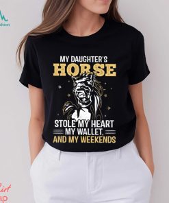 My Daughter's Horse Stole My Heart My Wallet Funny Horse Classic T Shirt