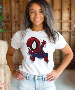 My Portable Spidey Spider Man clinging chibi shirt