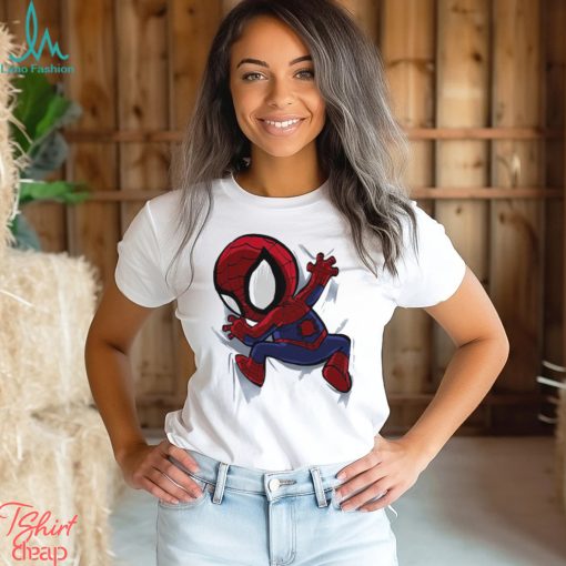 My Portable Spidey Spider Man clinging chibi shirt