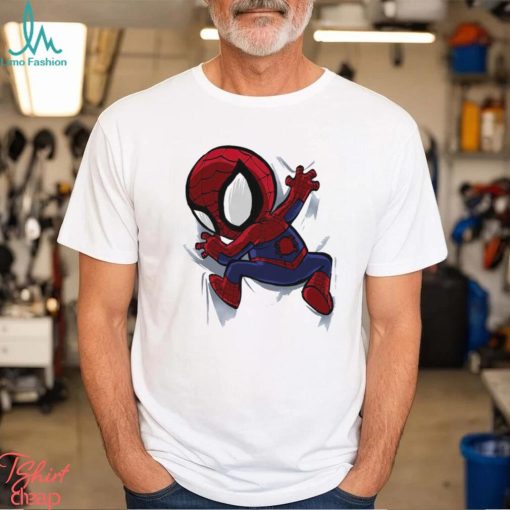 My Portable Spidey Spider Man clinging chibi shirt