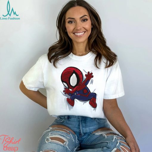 My Portable Spidey Spider Man clinging chibi shirt