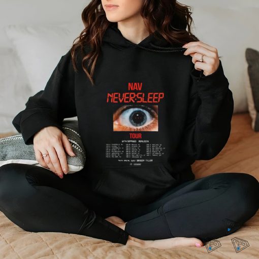 NAV Never Sleep 2023 Tour Merch NAV Tour 2023 With RealestK and SoFaygo Shirts