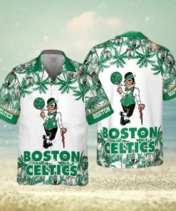 NBA Boston Celtics Hawaiian Shirt Palm Trees Beach Vacation Gift