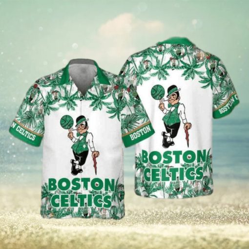 NBA Boston Celtics Hawaiian Shirt Palm Trees Beach Vacation Gift