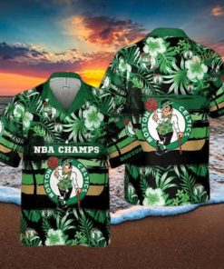 NBA Boston Celtics Hawaiian Shirt Summer Flower Pattern