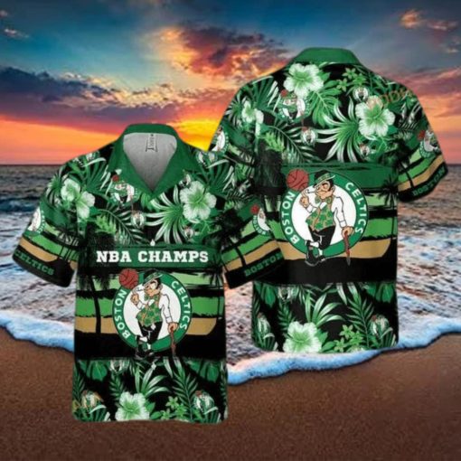 NBA Boston Celtics Hawaiian Shirt Summer Flower Pattern