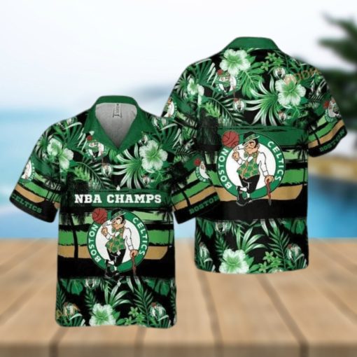 NBA Boston Celtics Hawaiian Shirt Summer Flower Pattern