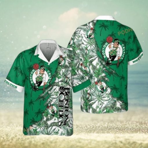 NBA Boston Celtics Tropical Flowers Hawaiian Shirt