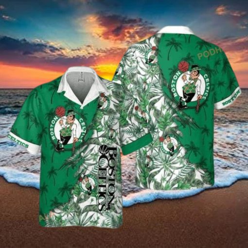 NBA Boston Celtics Tropical Flowers Hawaiian Shirt