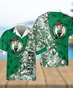 NBA Boston Celtics Tropical Flowers Hawaiian Shirt