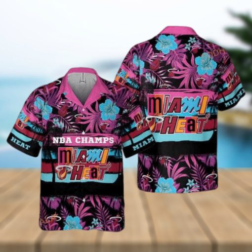 NBA Champs Miami Heat Hawaiian Shirt Summer Beach Gift Aloha