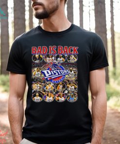 NBA World Champions Detroit Pistons Bad is back list players retro shirt