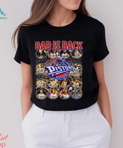 NBA World Champions Detroit Pistons Bad is back list players retro shirt