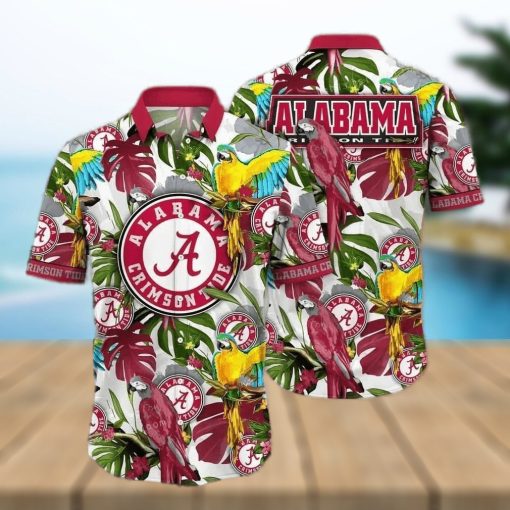 NCAA Alabama Crimson Tide Hawaiian Shirt Tropical Aloha Gift For Football Players