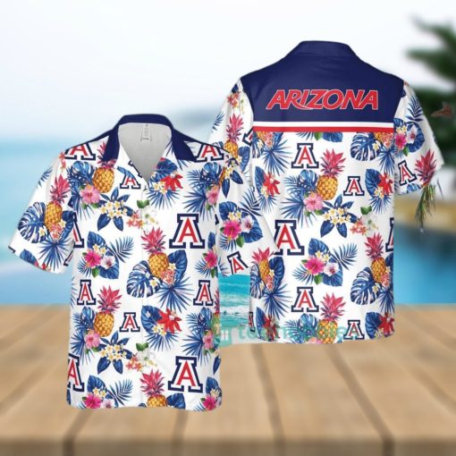 NCAA Arizona Wildcats Hawaiian Shirt Pineapple Tropical Flower Summer Beach Gift