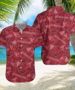 NCAA Arkansas Razorbacks Hawaiian Shirt Palm Leaves Pattern Summer Beach Gift