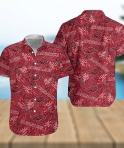 NCAA Arkansas Razorbacks Hawaiian Shirt Palm Leaves Pattern Summer Beach Gift