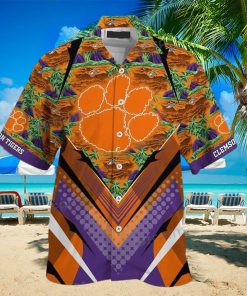 NCAA Clemson Tigers Hawaiian Shirt Summer Aloha Palm Mountain Gift For Beach Trip