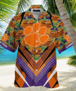 NCAA Clemson Tigers Hawaiian Shirt Summer Aloha Palm Mountain Gift For Beach Trip