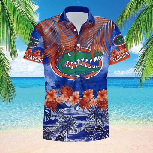 NCAA Florida Gators Hawaiian Shirt Hibiscus Tropical Leaves Best Beach Gift