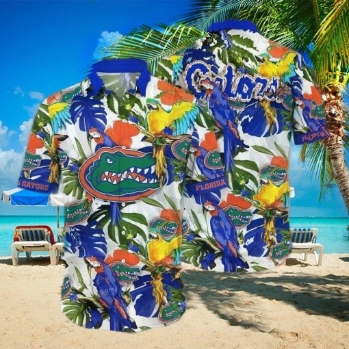 NCAA Florida Gators Hawaiian Shirt Tropical Birds And Palm Leaves Best Beach Gift