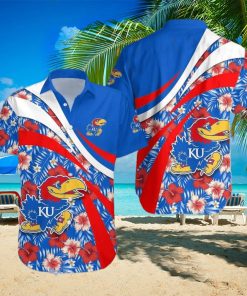 NCAA Kansas Jayhawks Hawaiian Shirt Hibiscus Flower Pattern Aloha