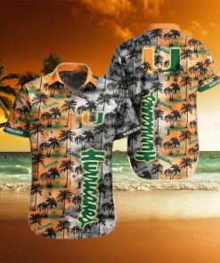 NCAA Miami Hurricanes Hawaiian Shirt Coconut Tree Pattern All Over Print