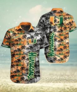 NCAA Miami Hurricanes Hawaiian Shirt Coconut Tree Pattern All Over Print