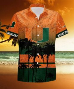 NCAA Miami Hurricanes Hawaiian Shirt Coconut Tree Pattern