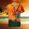 Miami Hurricanes Funny Hawaiian Shirt  Tropical Flower Pattern Gift For Football Fans