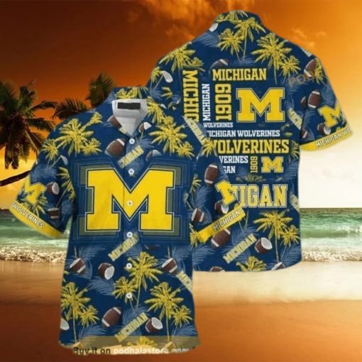 NCAA Michigan Wolverines Hawaiian Shirt Summer Beach Gift