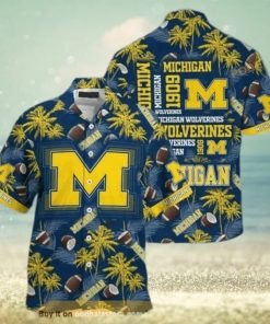 NCAA Michigan Wolverines Hawaiian Shirt Summer Beach Gift