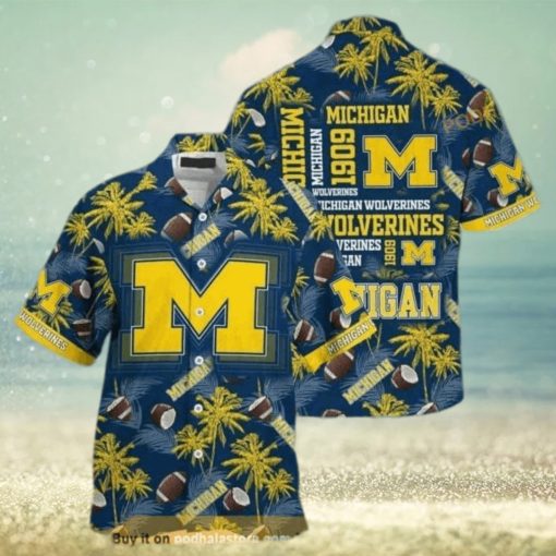 NCAA Michigan Wolverines Hawaiian Shirt Summer Beach Gift