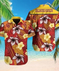 NCAA Oklahoma Sooners Hawaiian Shirt Aloha Flower Beach Gift For Him