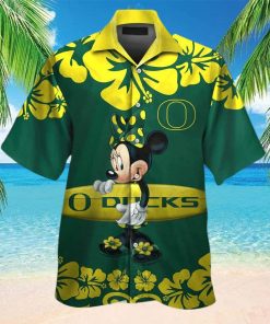 NCAA Oregon Ducks And Minnie Mouse Hawaiian Shirt Tropical Aloha Beach Lovers Gift